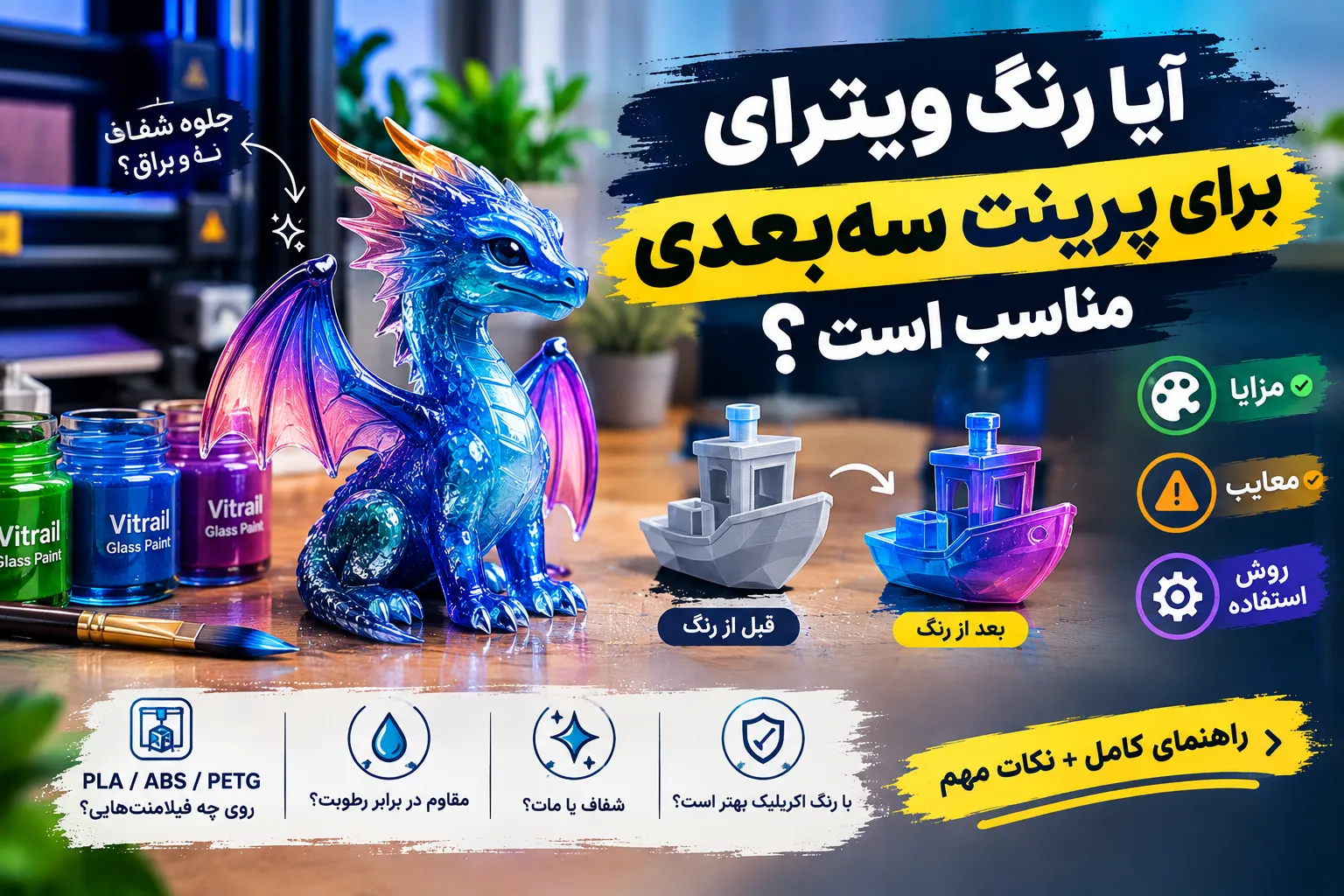 آیا رنگ ویترای برای پرینت سه‌بعدی مناسب است؟