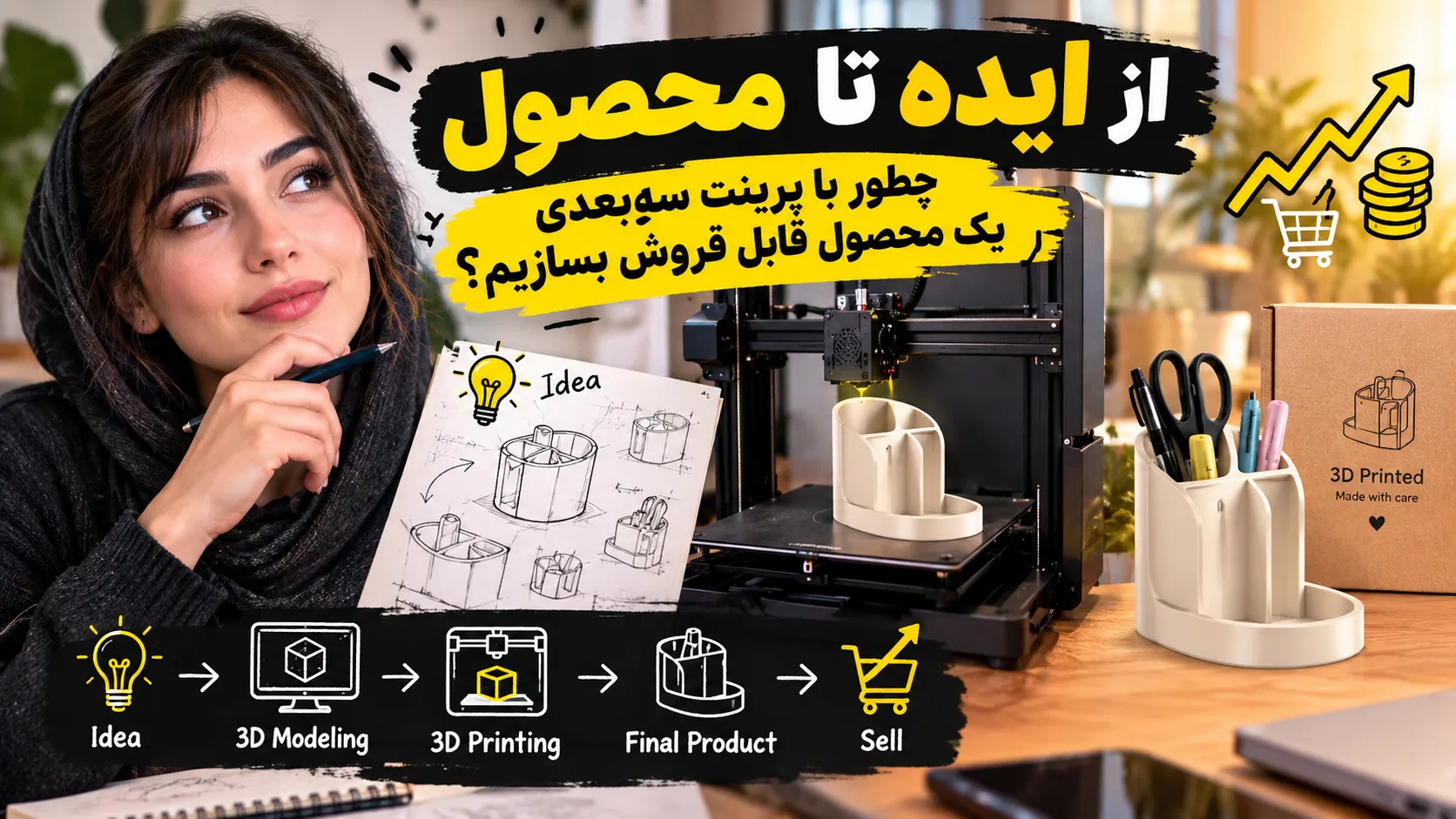از ایده تا محصول: ساخت محصول قابل فروش با پرینت سه‌بعدی