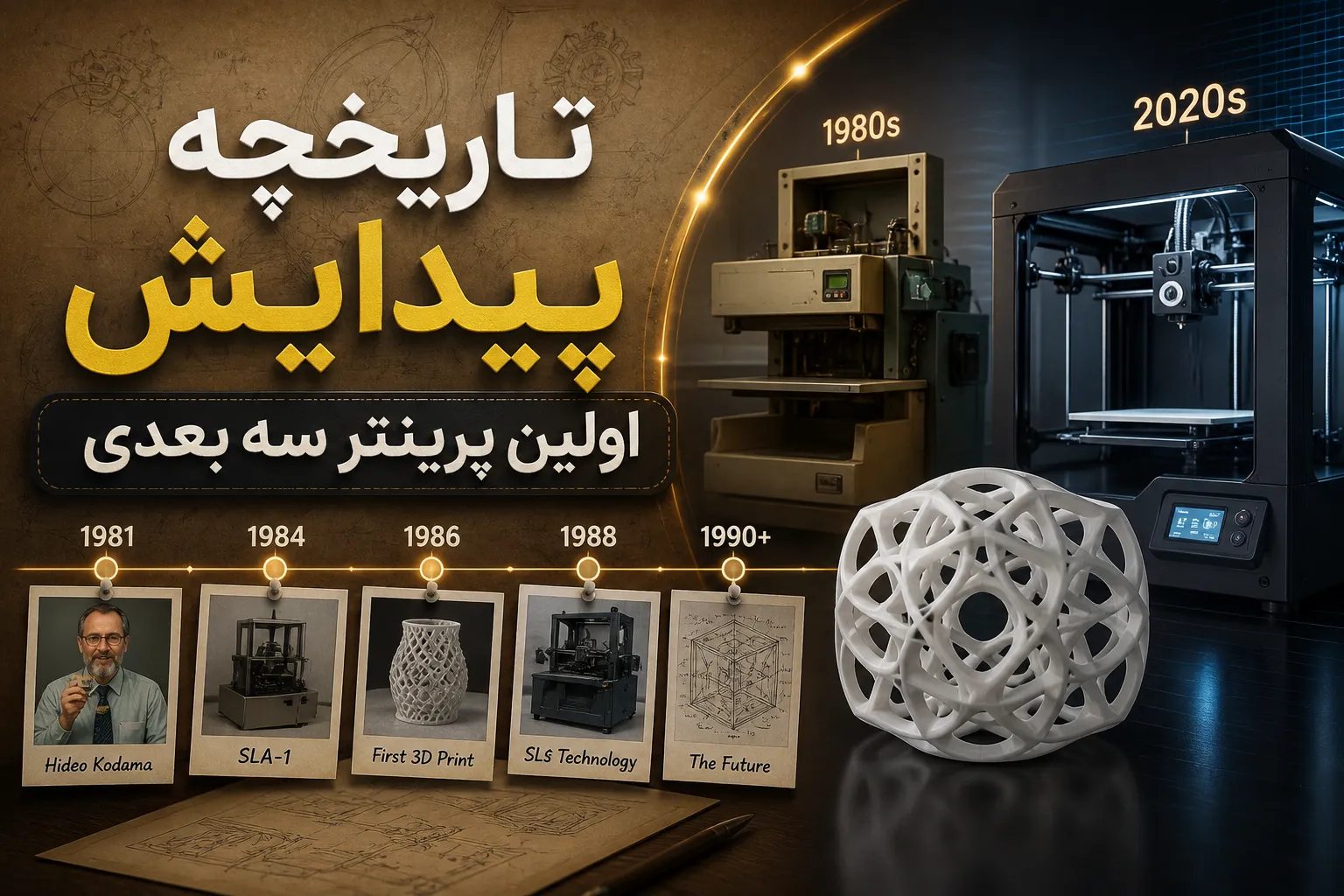 تاریخچه پیدایش اولین پرینتر سه بعدی