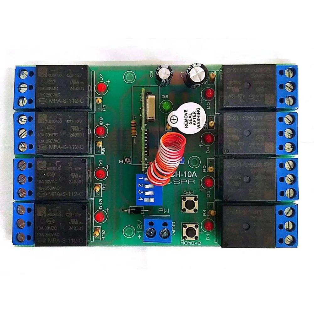 ریموت کنترل 8 کانال رادیویی کد لرن مدل RC810L4