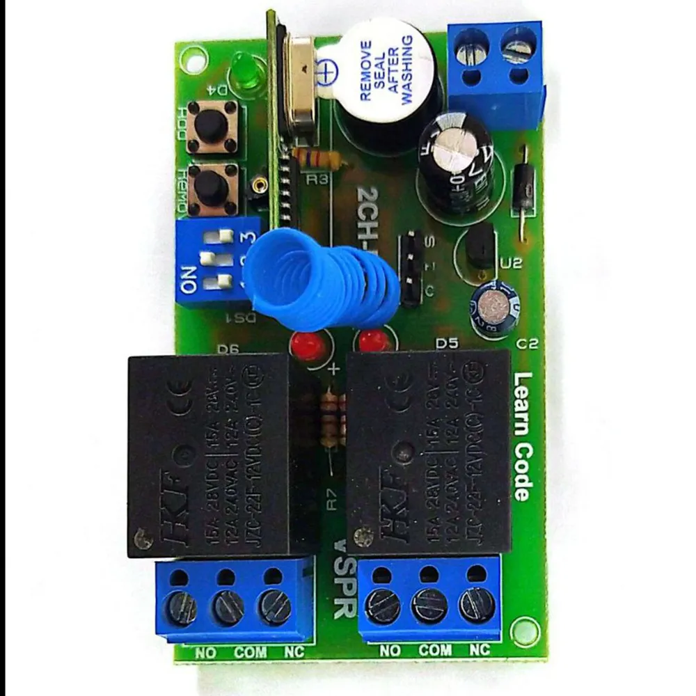 ریموت کنترل 2 کانال رادیویی کد لرن مدل RC212L4