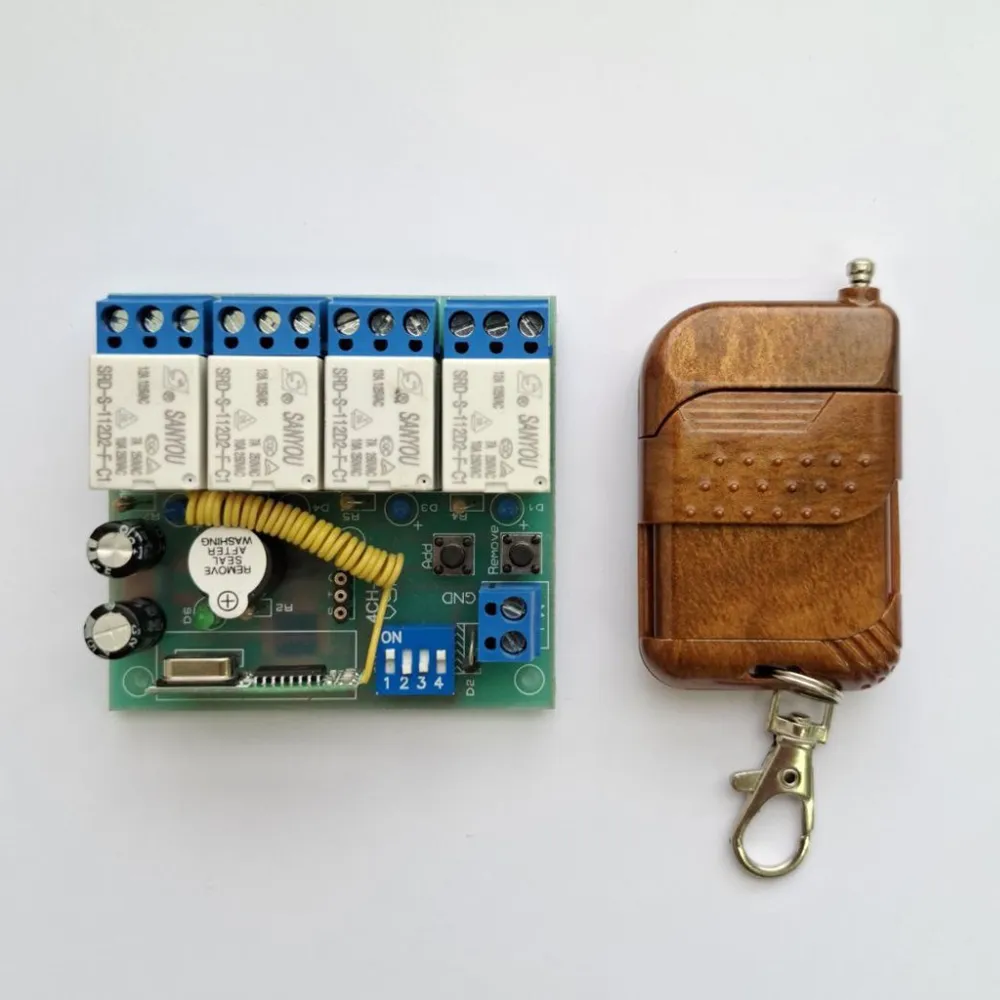 ریموت کنترل 4 کانال رادیویی کد لرن مدل RC410L4