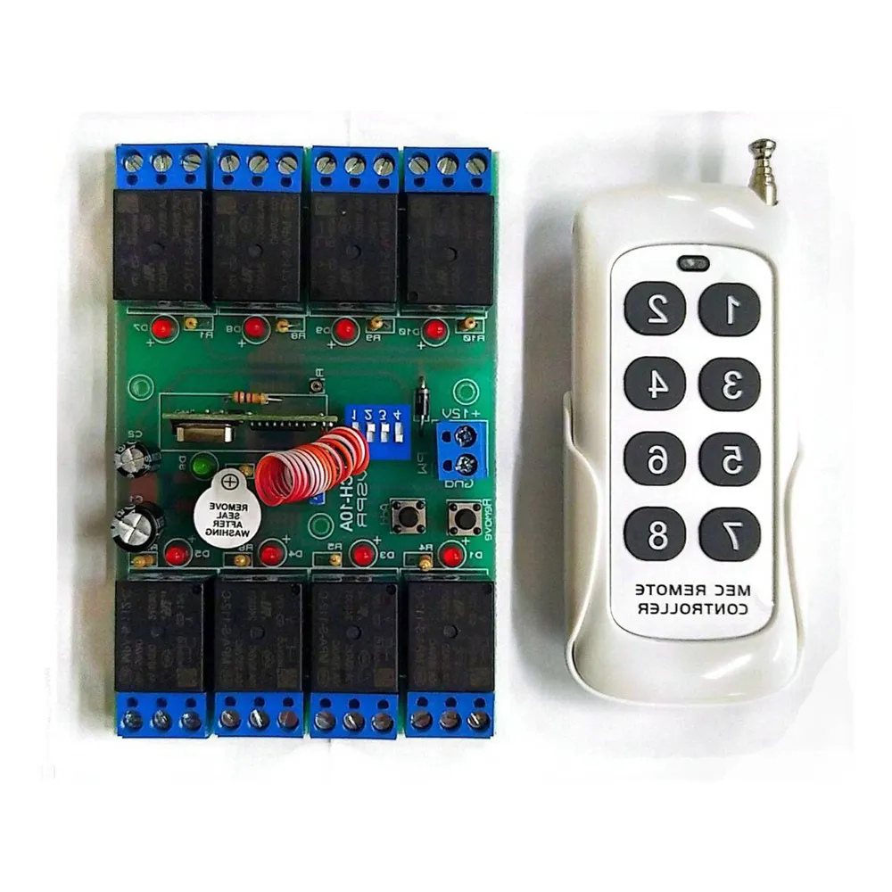 ریموت کنترل 8 کانال رادیویی کد لرن مدل RC810L4