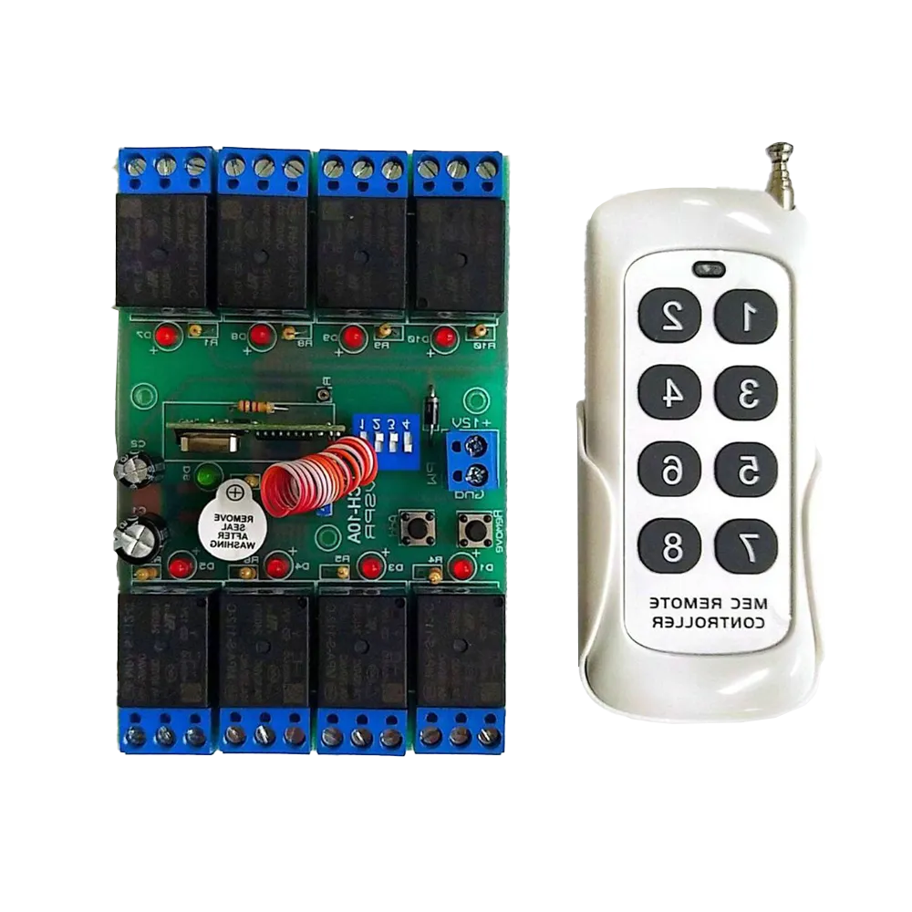 ریموت کنترل 8 کانال رادیویی کد لرن مدل RC810L4