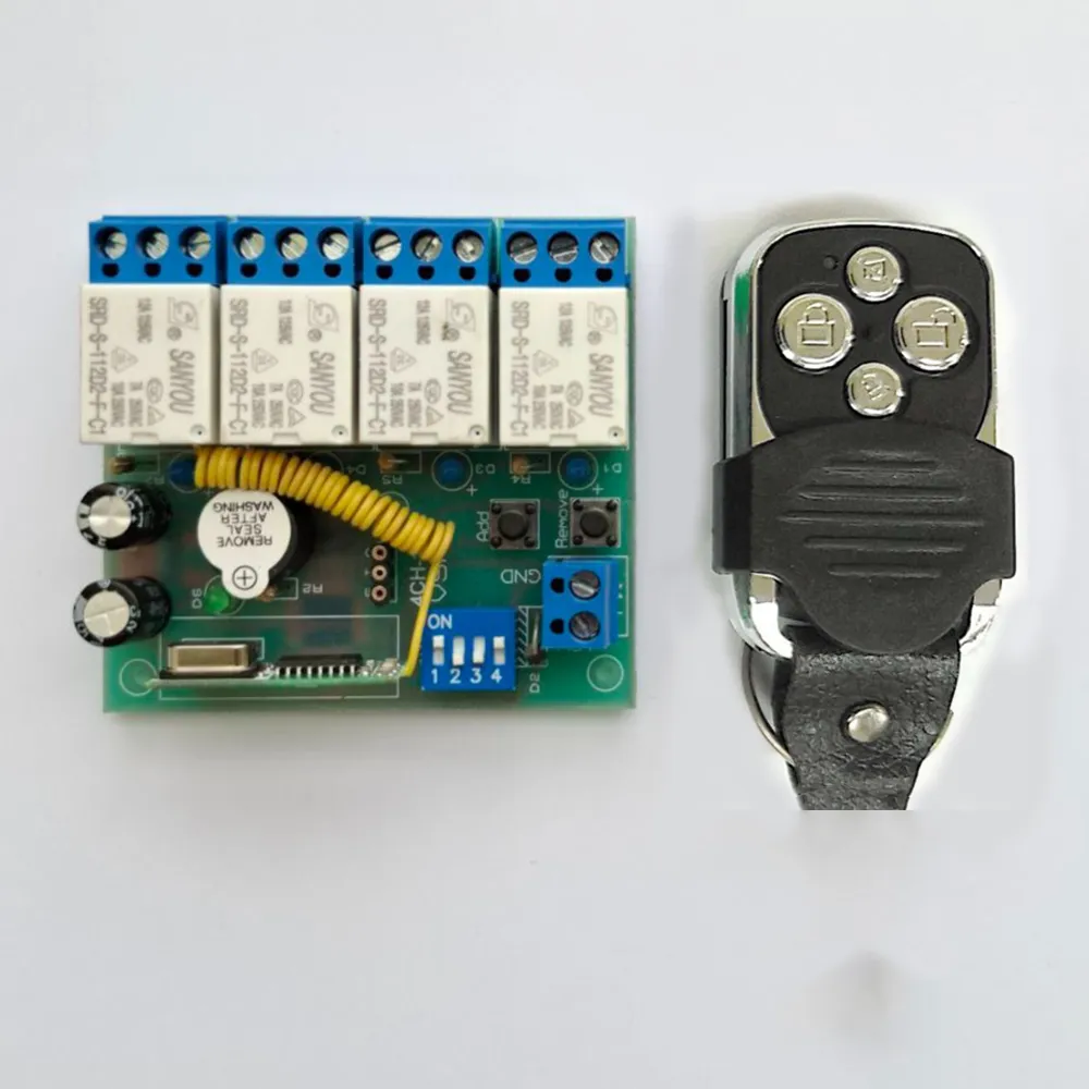 ریموت کنترل 4 کانال رادیویی کد لرن مدل RC410L4