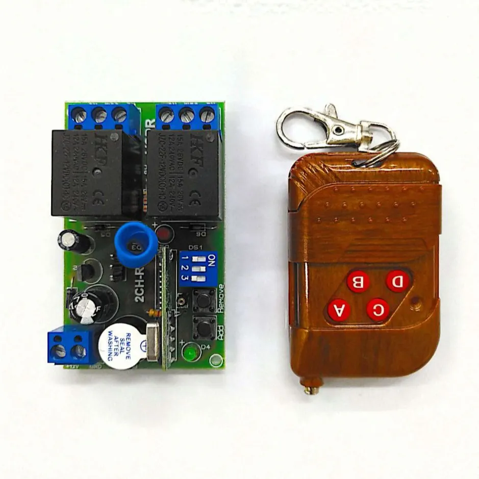 ریموت کنترل 2 کانال رادیویی کد لرن مدل RC212L4