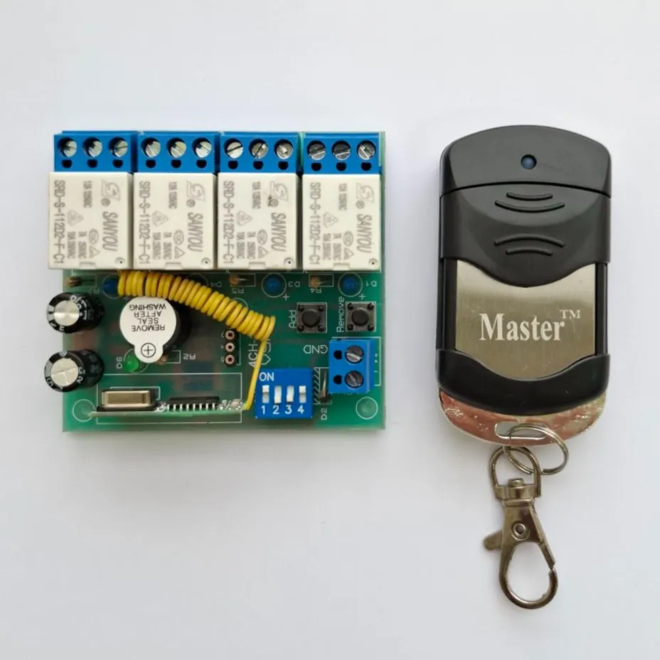 ریموت کنترل 4 کانال رادیویی کد لرن مدل RC410L4